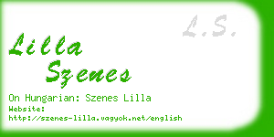 lilla szenes business card